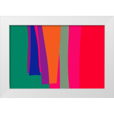 Art Shape Colors design III White Modern Wood Framed Art Print by Orlov, Irena