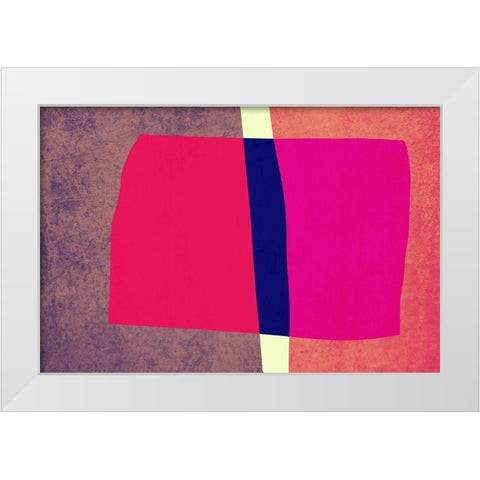 Art Shape Colors design V White Modern Wood Framed Art Print by Orlov, Irena