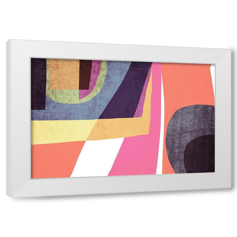 Art Shape Colors design VI White Modern Wood Framed Art Print by Orlov, Irena