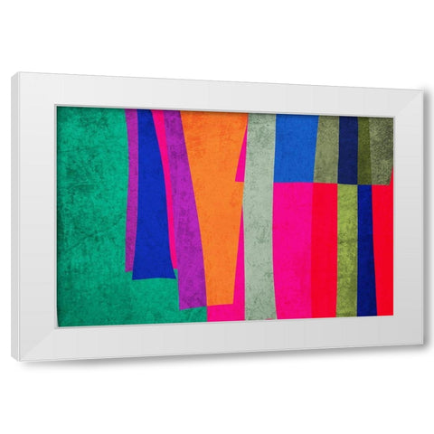 Art Shape Colors design VII White Modern Wood Framed Art Print by Orlov, Irena