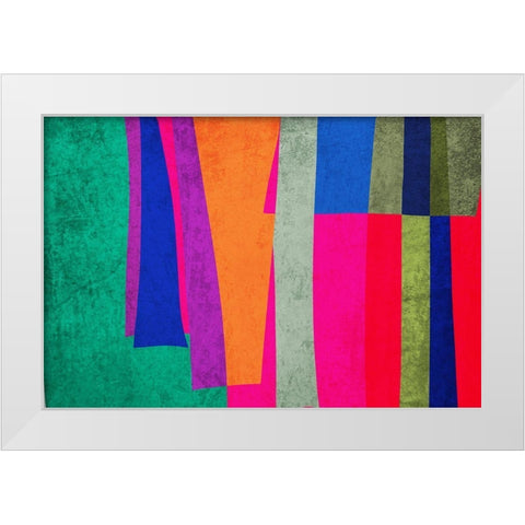 Art Shape Colors design VII White Modern Wood Framed Art Print by Orlov, Irena