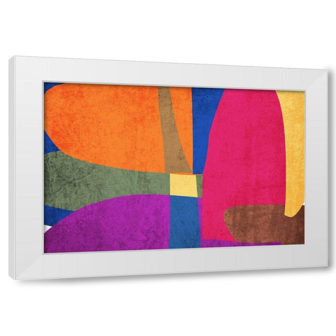 Art Shape Colors design IX White Modern Wood Framed Art Print by Orlov, Irena