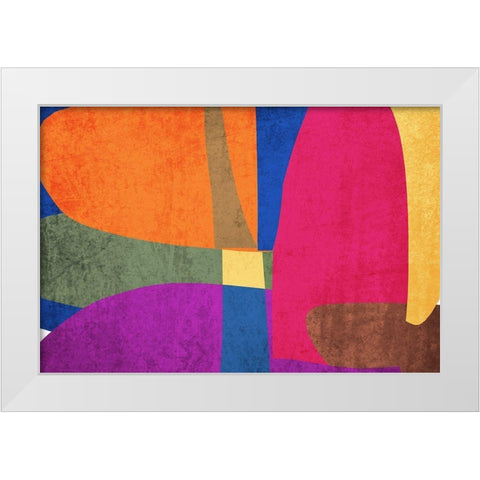 Art Shape Colors design IX White Modern Wood Framed Art Print by Orlov, Irena