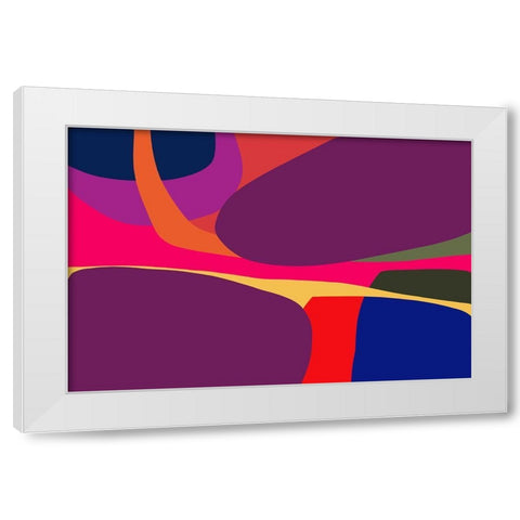 Art Shape Colors design XI White Modern Wood Framed Art Print by Orlov, Irena