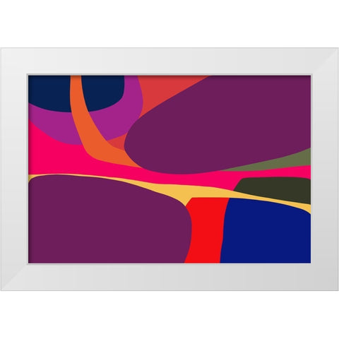 Art Shape Colors design XI White Modern Wood Framed Art Print by Orlov, Irena