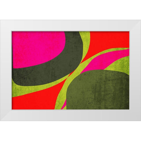 Art Shape Colors design XII White Modern Wood Framed Art Print by Orlov, Irena