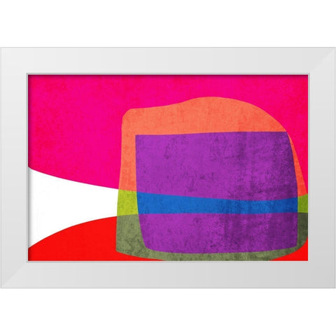 Art Shape Colors design XIII White Modern Wood Framed Art Print by Orlov, Irena