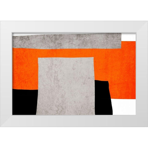 Art Shape Colors design XIV White Modern Wood Framed Art Print by Orlov, Irena