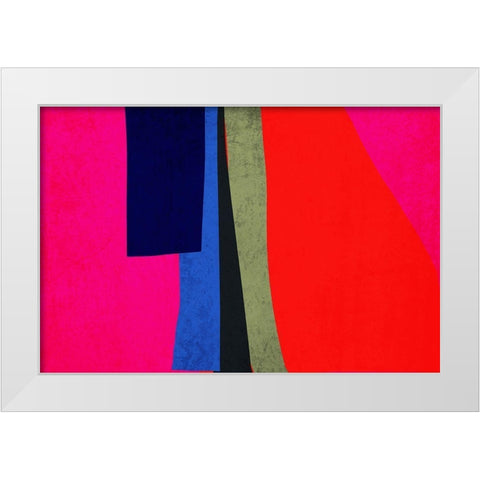 Art Shape Colors design XV White Modern Wood Framed Art Print by Orlov, Irena