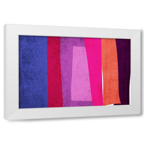 Art Shape Colors design XVI White Modern Wood Framed Art Print by Orlov, Irena