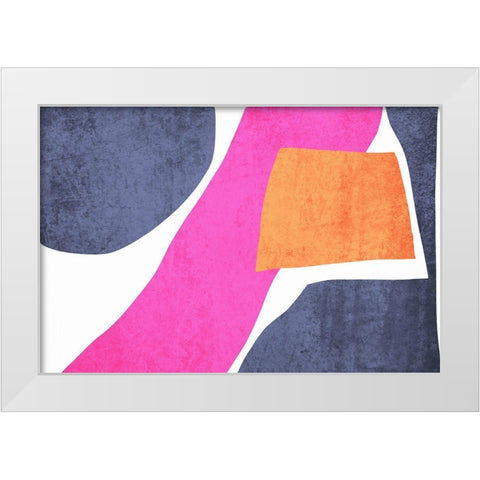 Art Shape Colors design XVII White Modern Wood Framed Art Print by Orlov, Irena