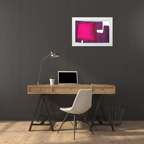 Art Shape Colors design XIX White Modern Wood Framed Art Print by Orlov, Irena