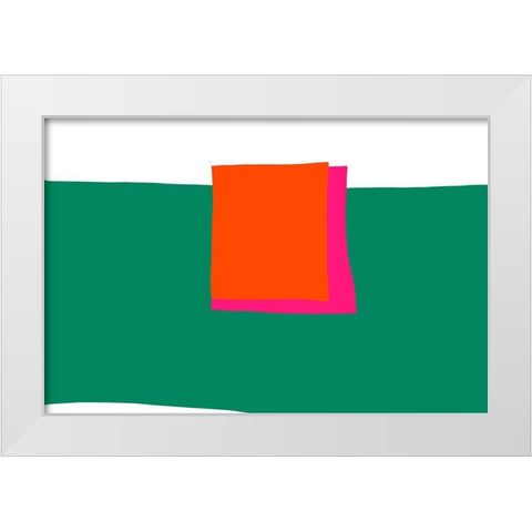 Art Shape Colors design XX White Modern Wood Framed Art Print by Orlov, Irena