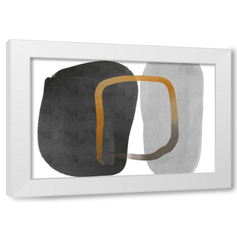 Art Shape Colors design XXIII White Modern Wood Framed Art Print by Orlov, Irena