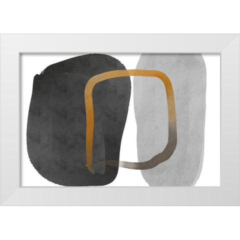 Art Shape Colors design XXIII White Modern Wood Framed Art Print by Orlov, Irena