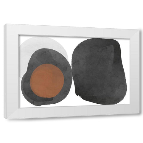 Art Shape Colors design XXV White Modern Wood Framed Art Print by Orlov, Irena