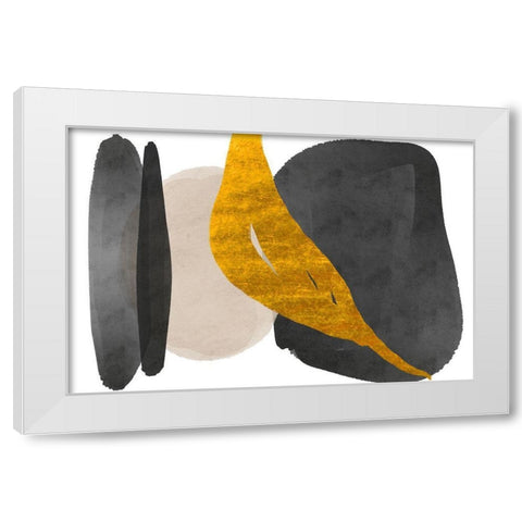 Art Shape Colors design XXVI White Modern Wood Framed Art Print by Orlov, Irena