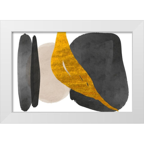 Art Shape Colors design XXVI White Modern Wood Framed Art Print by Orlov, Irena