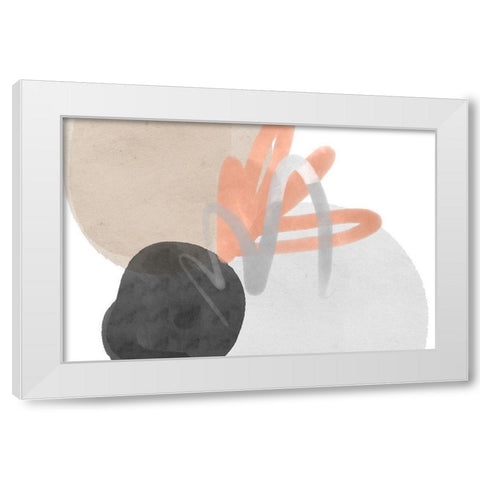 Art Shape Colors Design XXVIII White Modern Wood Framed Art Print by Orlov, Irena