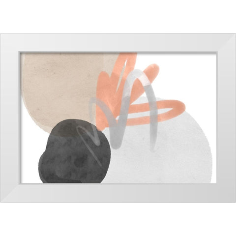 Art Shape Colors Design XXVIII White Modern Wood Framed Art Print by Orlov, Irena