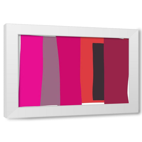 Art Shape Colors Design XXX White Modern Wood Framed Art Print by Orlov, Irena