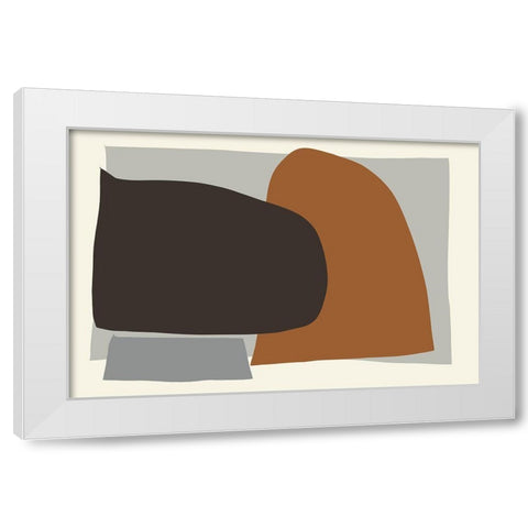 Art Shape Colors Design XXXI White Modern Wood Framed Art Print by Orlov, Irena
