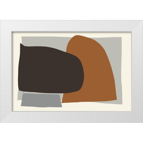 Art Shape Colors Design XXXI White Modern Wood Framed Art Print by Orlov, Irena