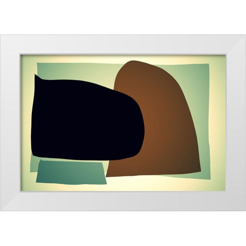 Art Shape Colors Design XXXII White Modern Wood Framed Art Print by Orlov, Irena