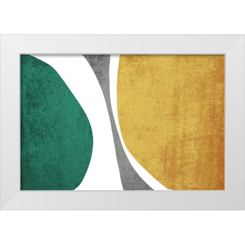 Art Shape Colors Design XXXIV White Modern Wood Framed Art Print by Orlov, Irena