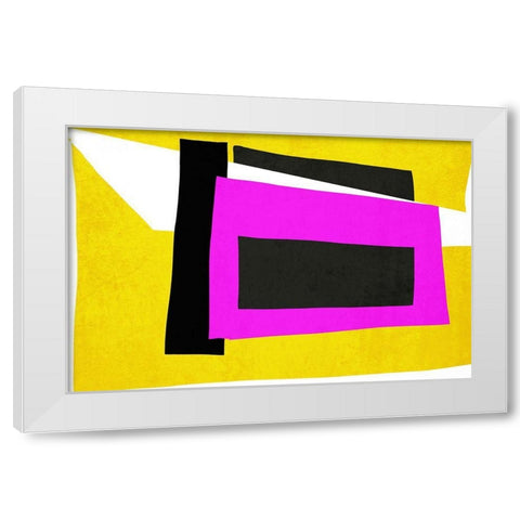 Art Shape Colors Design XXXV White Modern Wood Framed Art Print by Orlov, Irena