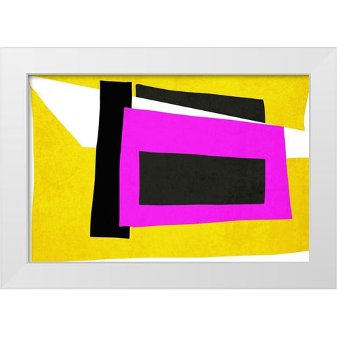 Art Shape Colors Design XXXV White Modern Wood Framed Art Print by Orlov, Irena