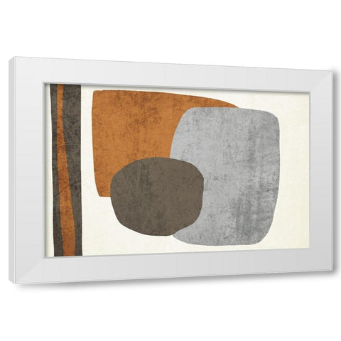 Art Shape Colors Design XXXVI White Modern Wood Framed Art Print by Orlov, Irena