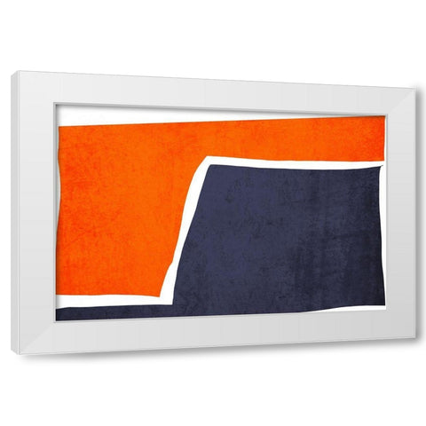 Art Shape Colors Design XXXVII White Modern Wood Framed Art Print by Orlov, Irena