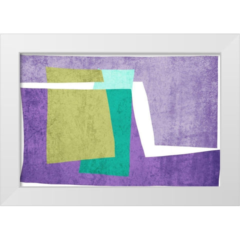 Art Shape Colors Design XXXX White Modern Wood Framed Art Print by Orlov, Irena