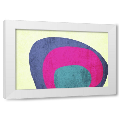 Art Shape Colors Design XXXXI White Modern Wood Framed Art Print by Orlov, Irena