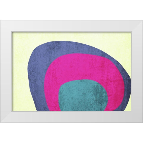 Art Shape Colors Design XXXXI White Modern Wood Framed Art Print by Orlov, Irena