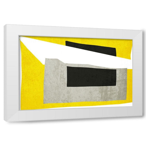 Art Shape Colors Design XXXXII White Modern Wood Framed Art Print by Orlov, Irena