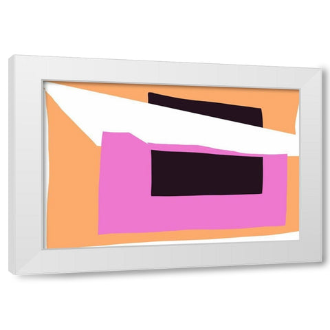 Art Shape Colors Design XXXXIII White Modern Wood Framed Art Print by Orlov, Irena
