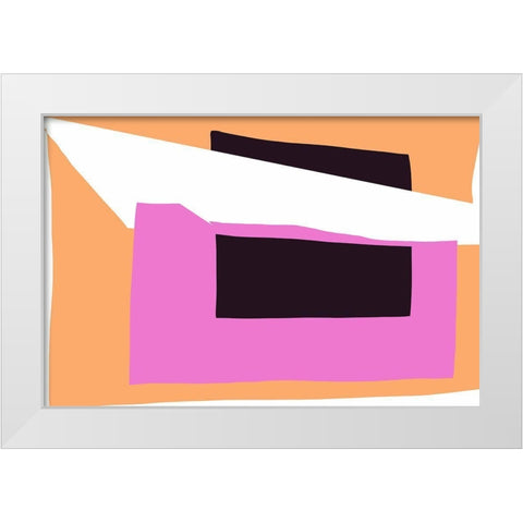 Art Shape Colors Design XXXXIII White Modern Wood Framed Art Print by Orlov, Irena