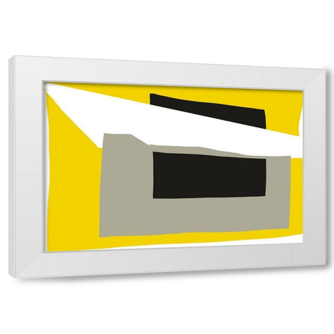 Art Shape Colors Design XXXXIV White Modern Wood Framed Art Print by Orlov, Irena