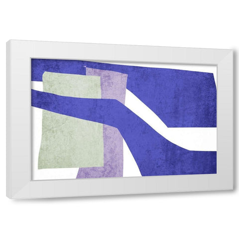 Art Shape Colors Design XXXXV White Modern Wood Framed Art Print by Orlov, Irena