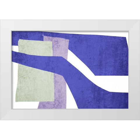 Art Shape Colors Design XXXXV White Modern Wood Framed Art Print by Orlov, Irena