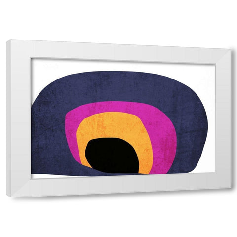 Art Shape Colors design XXXXVI White Modern Wood Framed Art Print by Orlov, Irena