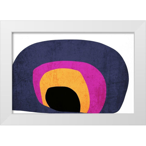 Art Shape Colors design XXXXVI White Modern Wood Framed Art Print by Orlov, Irena