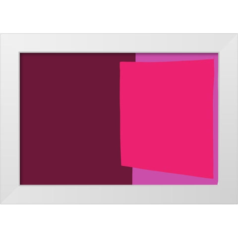 Art Shape Colors design XXXXVII White Modern Wood Framed Art Print by Orlov, Irena