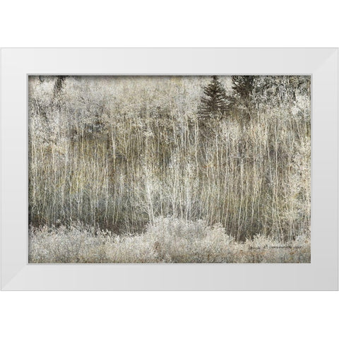 Aspen Willow leaves Abstract White Modern Wood Framed Art Print by Vest, Christopher