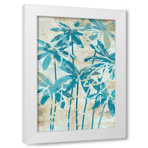 Moonlit Palms III White Modern Wood Framed Art Print by Kouta, Flora