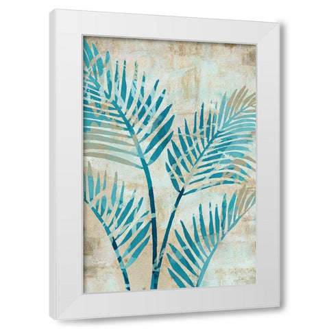 Moonlit Palms IV White Modern Wood Framed Art Print by Kouta, Flora