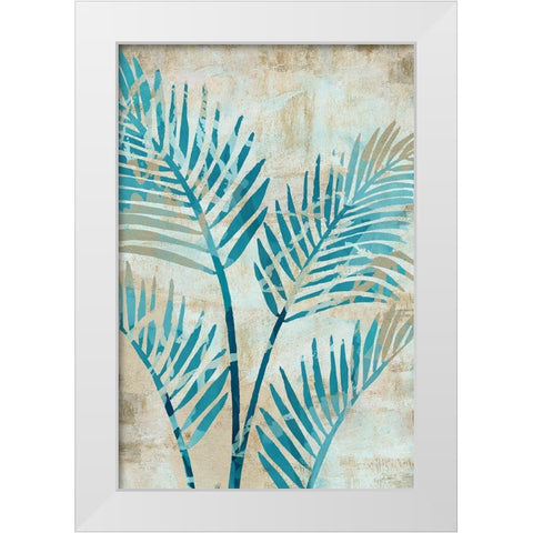Moonlit Palms IV White Modern Wood Framed Art Print by Kouta, Flora