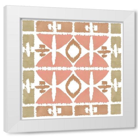 Earthy Geometric II White Modern Wood Framed Art Print by Kouta, Flora